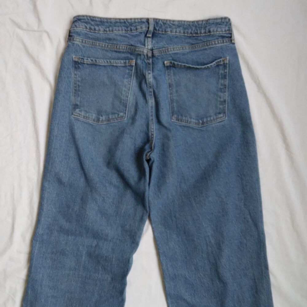 OLD NAVY Extra High-rise Sky-hi Wide Leg Jeans Secret Smooth Pockets Women’s 12 - Picture 9 of 11